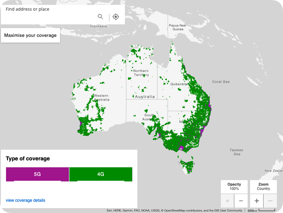 Telstra map Telstra mobile and NBN coverage map of Australia showing connectivity for remote clinical coders working from home
